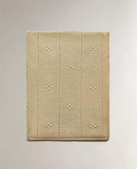 ZARA HOME ДЕТСКИЙ ВЯЗАНЫЙ ПЛЕД, ЗЕЛЕНЫЙ