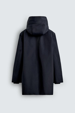ZARA ПАРКА ИЗ ВЫСОКОТЕХНОЛОГИЧНОЙ ТКАНИ WATER REPELLENT СО СЪЕМНЫМИ ДЕТАЛЯМИ, МОРСКОЙ СИНИЙ
