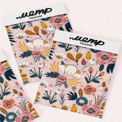 Ткань шелк Армани яркие цветы