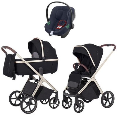 Коляска Carrello Vector CRL-6550 и автокресло Cybex Aton B2 Bay Blue 3 в 1 Pearl Black