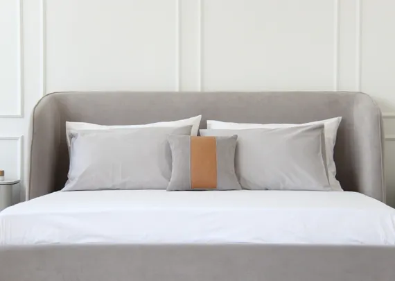 Кровать с подъемным механизмом Classic 160 см (серый, велюр)