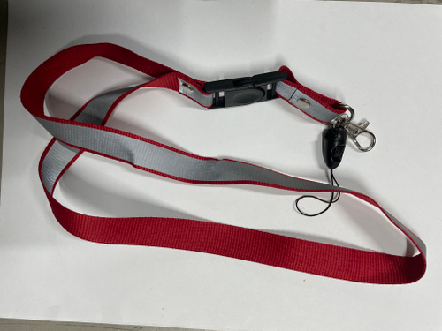 SV Красный / Брелок, шнурок для ключей на шею без логотипа, cветоотражающая лента, ланъярд, крафт, красный (1 шт)