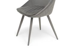 "Диана" стул из велюра, цвет серый