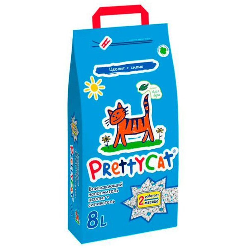 PrettyCat наполнитель впитывающий для кошачьих туалетов &quot;Naturel&quot; с алоэ 4 кг (8 л)