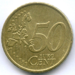 50 евроцентов 2009 год. Бельгия. Регулярный выпуск. Тип 4. Нордик VF-XF