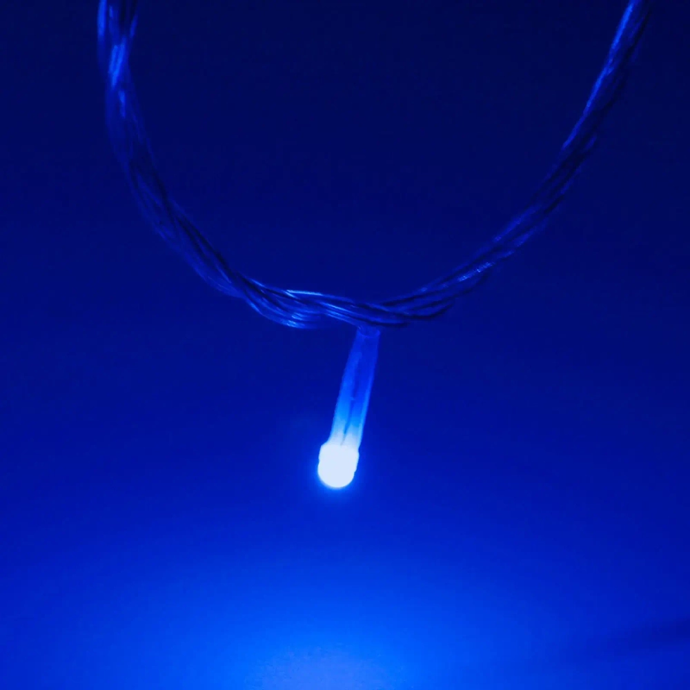 Гирлянда для дома «Bright light» 9,5м 100 ламп LED прозрач.пров.,8 реж, IP-20, Синий (возможность соединения)