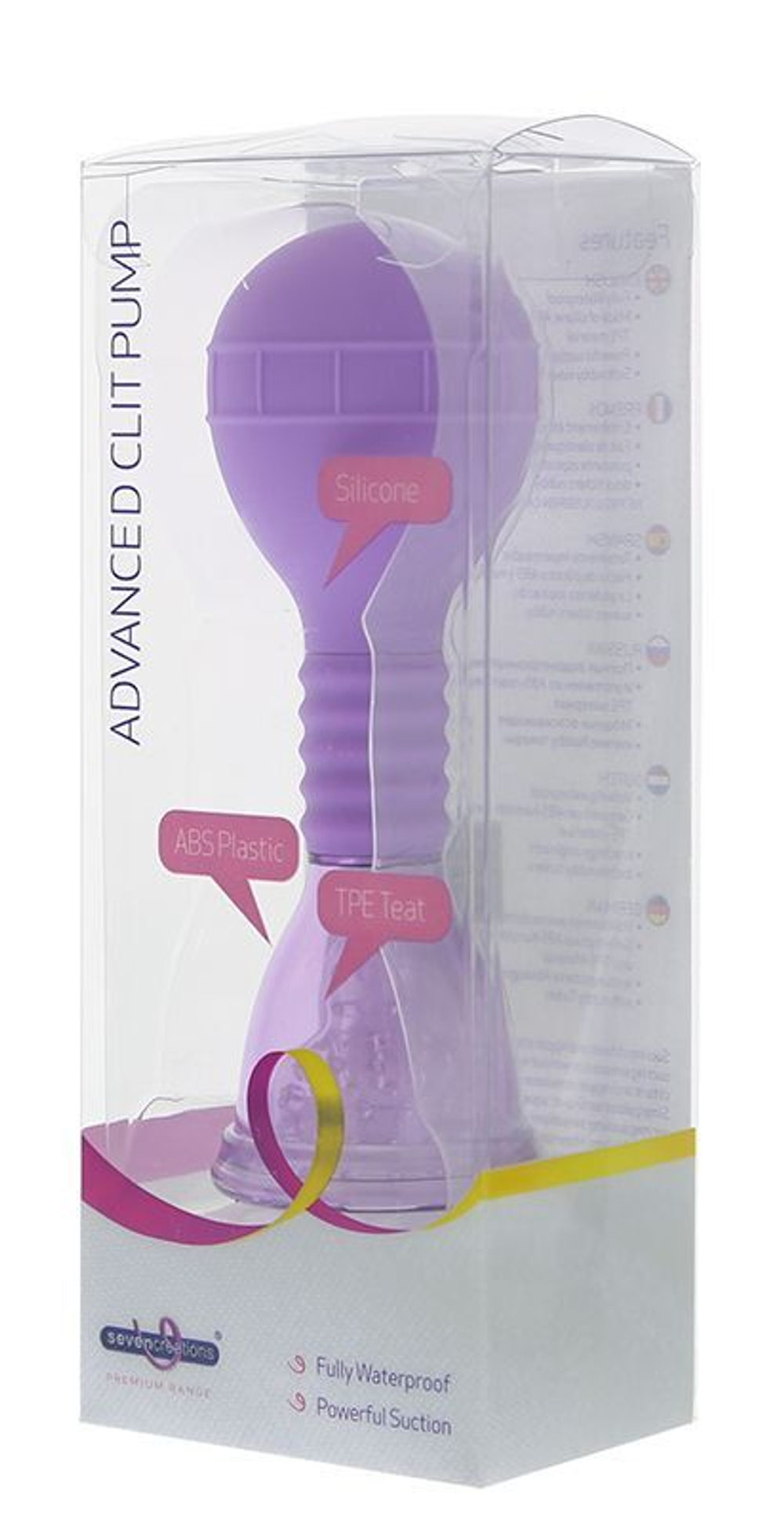 Фиолетовая помпа для клитора PREMIUM RANGE ADVANCED CLIT PUMP (Цвет: фиолетовый)