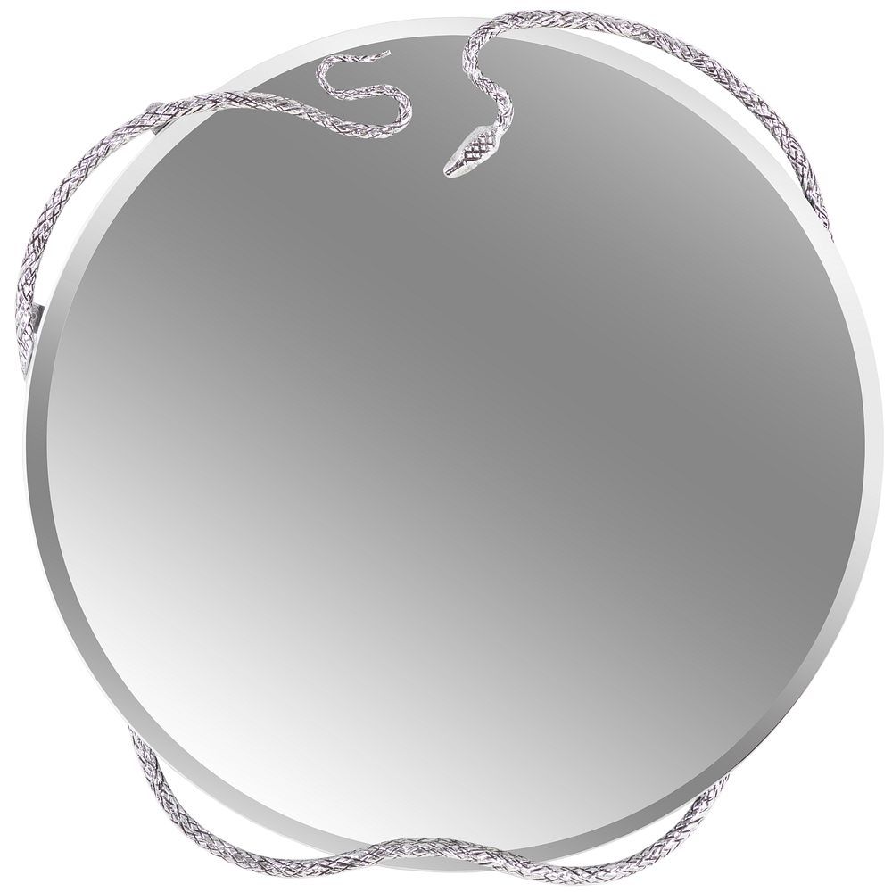 Зеркало настенное Змея Серпентис Античное серебро