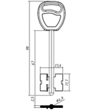 Заготовка сувальдного ключа 12746 GRD5DP
