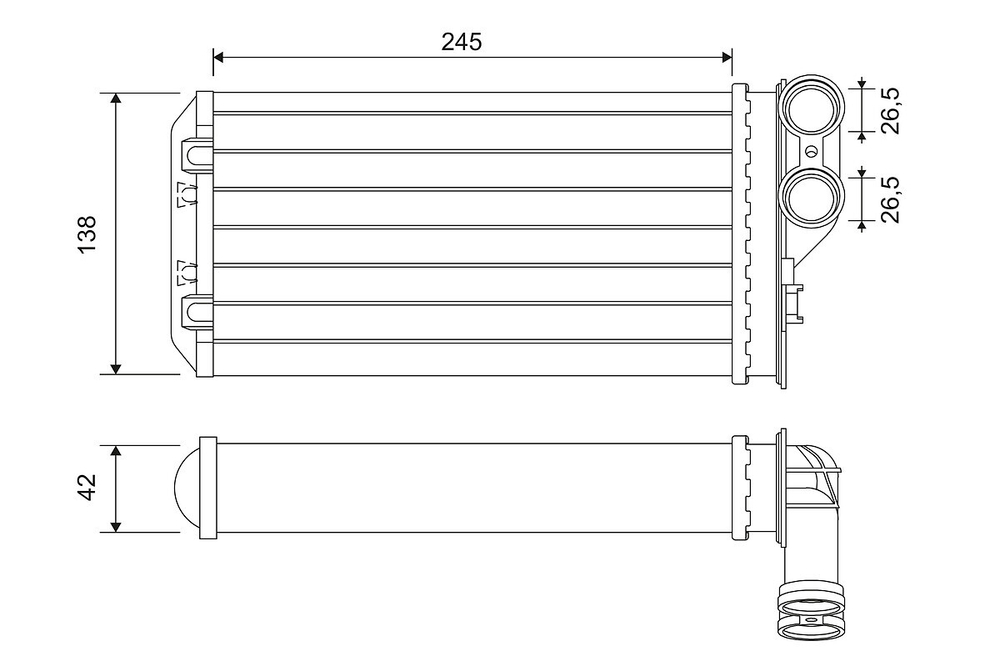 VALEO - 811503-VAL - Heat Exchanger, interior heating