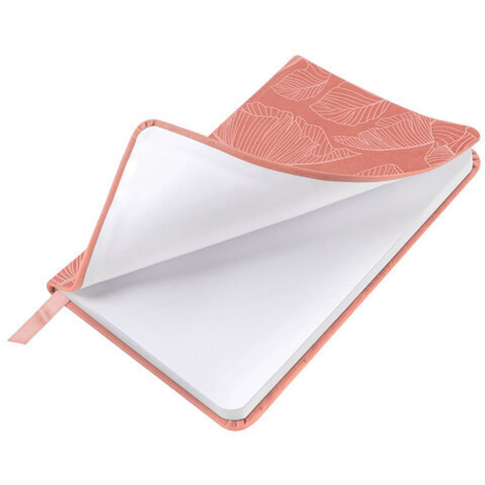 Еженедельник датированный 2025 МАЛЫЙ ФОРМАТ 95х155 мм А6, BRAUBERG "Foliage", под кожу, розовый, 115989