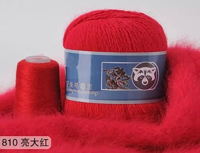 Пряжа "Норка" длинноворсовая, Пух норки-90% Полиамид-10%