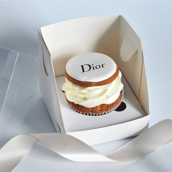 Капкейки с логотипом, упаковка на 1 шт, печать на прянике