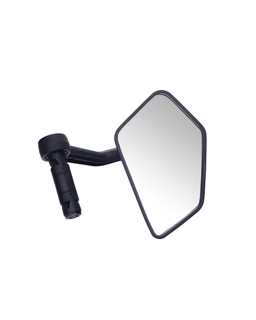 Зеркало заднего вида EasyDo, левое, крепление в руль 15-20мм, выпуклое, противоударное, 84х142мм, нейлон, черное