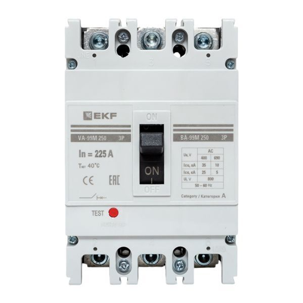 Автоматический выключатель в литом корпусе  EKF mccb99-250-225m