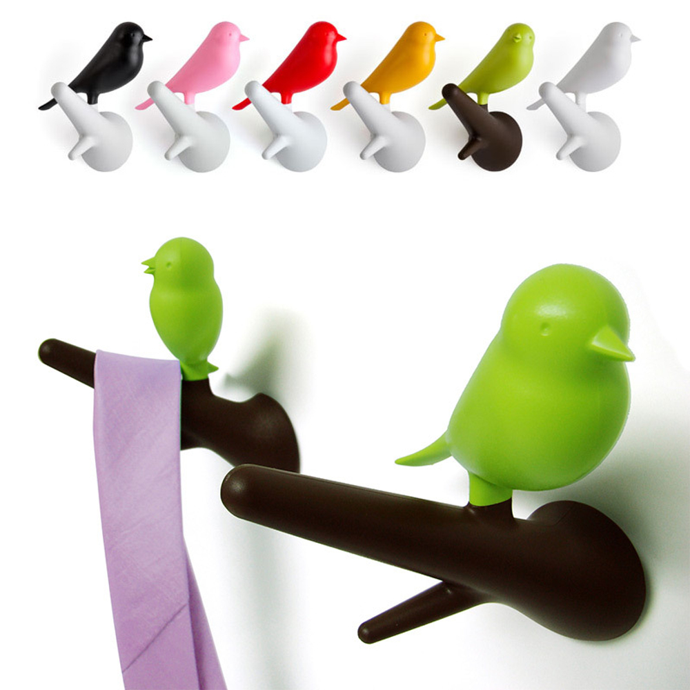 Набор из 2-х вешалок настенных sparrow, белые/розовые