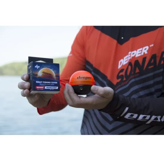 Крышка для эхолотов Deeper Мод. NIGHT COVER ORANGE (для рыбалки ночью или сумерках)