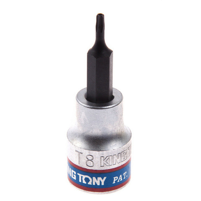 KING TONY (302708) Насадка (бита) торцевая 3/8", L = 50 мм, TORX с отверстием, T8