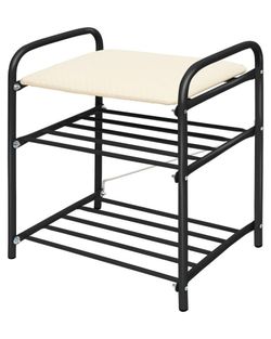 Банкетка в прихожую Б1 3-х ярусная, на металлокаркасе, Ника