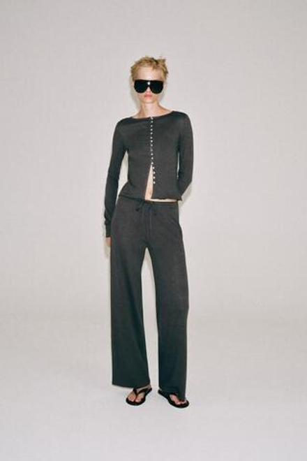 ZARA БРЮКИ В СТИЛЕ РУСТИК, АНТРАЦИТОВО-СЕРЫЙ