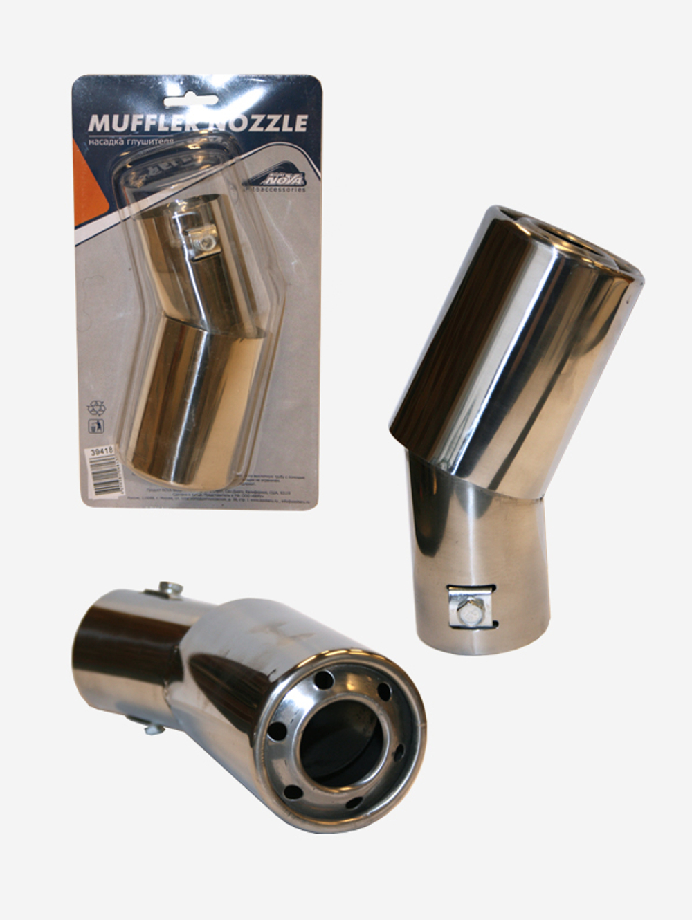 Насадка на глушитель нержавеющая сталь D=50мм Nova Bright 39418
