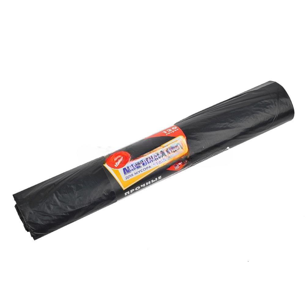 Мешок д/мусора ПВД 120 л (10 шт.) рулон черный МЕШКОFF (1/25 шт.)