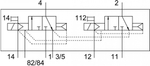Распределитель с электроуправлением Festo CPV14-M1H-2X3-GLS-1/8