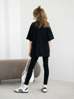 Летний костюм для девочки с леггинсами