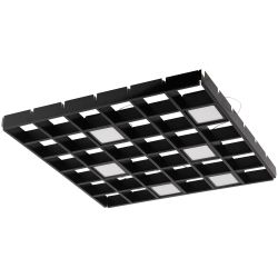 Светильник светодиодный ЭРА DVO21-08-O-4K80-5-B 8Вт 4000K 600Лм Домино черный грильято 100х100 Опал | Офисные Светильники Россия