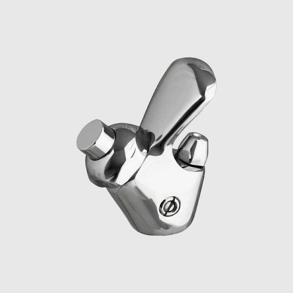 Кран с кнопкой, изливом для питьевого фонтана латунь NOFER 10008.B глянцевый