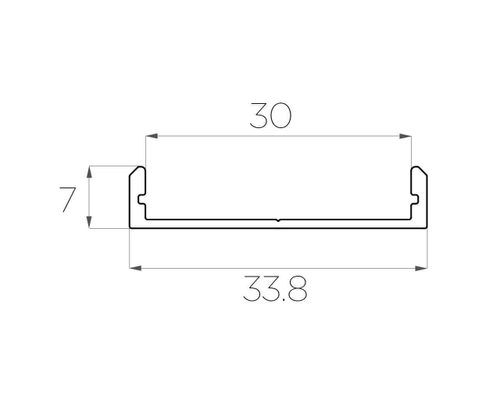 Профиль накладной алюминиевый LC-LP-0733-2 Anod