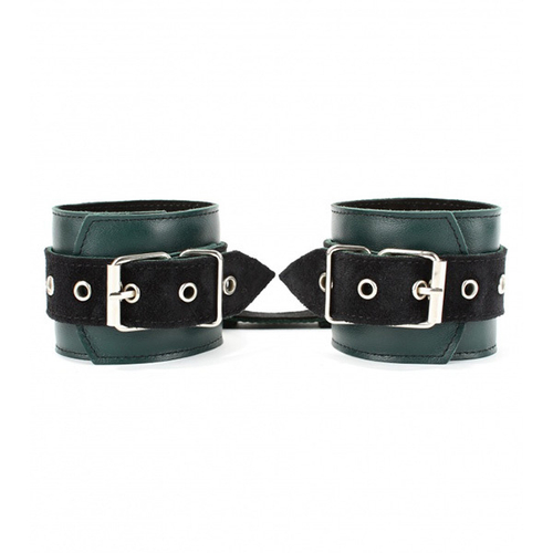 Изумрудные кожаные оковы БДСМ Арсенал Lady's Arsenal Emerald Shackles 67025