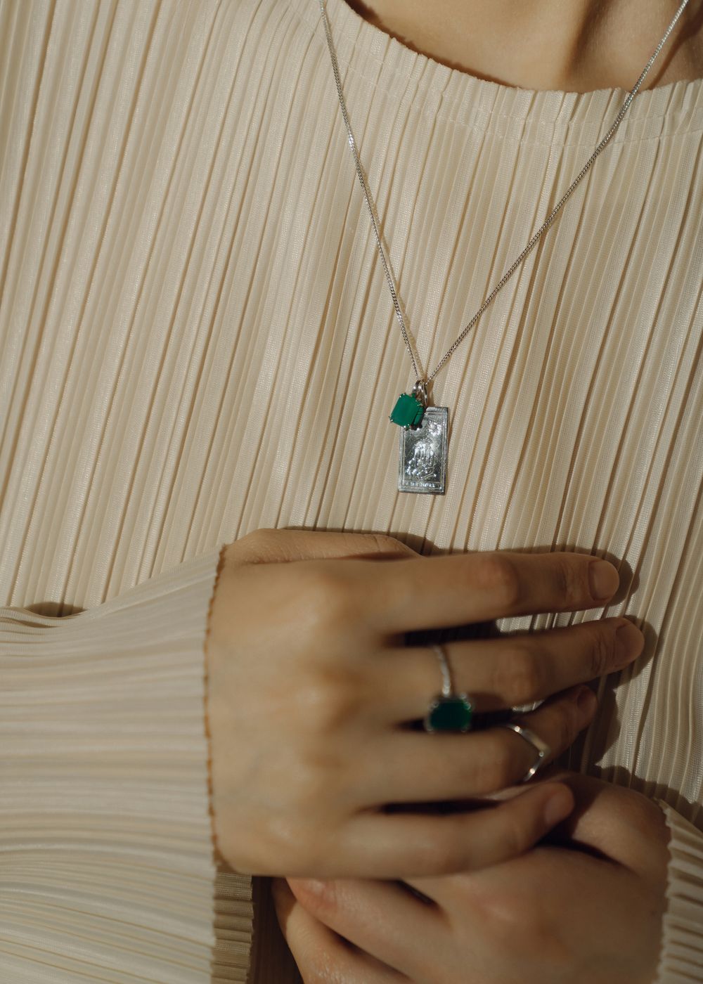 Подвеска карта таро Влюбленные малая родий La Lune