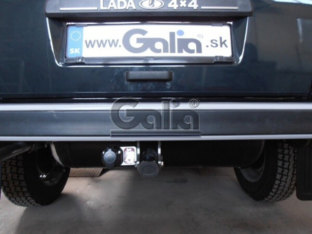 Фаркоп оцинкованный Galia L001C для Лада Нива ВАЗ 2121, 21213, 21214, 2131 / Lada Niva 1976-2014(паспорт и сертификат в комплекте)(без электрики)