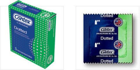 Презервативы с точками CONTEX №3 Dotted, 3 шт.
