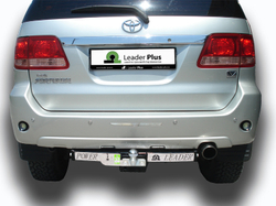 Фаркоп(прицепное) Лидер-Плюс для TOYOTA FORTUNER 2005-2016, 2016-, FOTON SAUVANA 2015 (C НЕРЖ. ПЛАСТИНОЙ)(паспорт и сертификат в комплекте)(без электрики)T122-F(N)