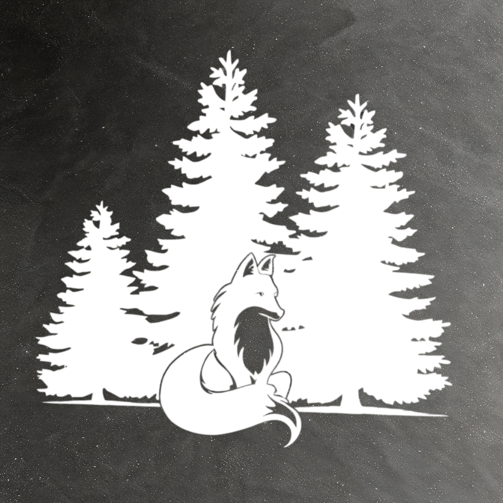 Виниловая наклейка на авто "Лиса и лес"