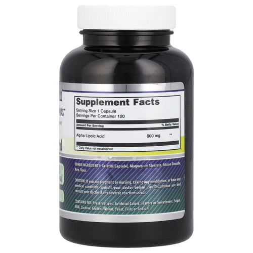 Amazing Nutrition, Альфа-липоевая кислота, 600 мг, 120 капсул