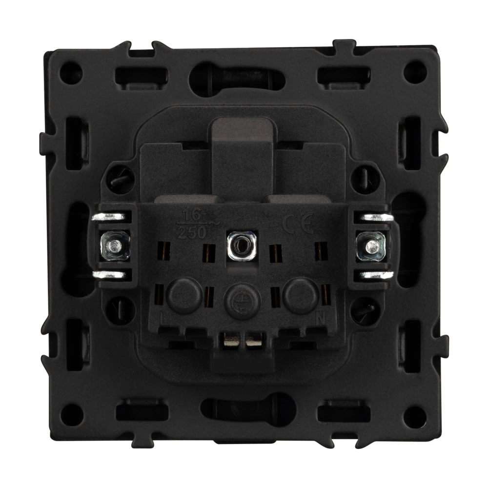 Механизм розетки влагозащищённый SCT-NOBE-MCP-SFPL-BK (230V, 16A) (Arlight, -) 054281