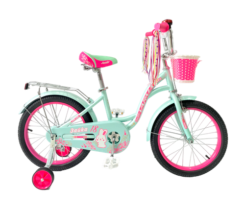 Велосипед 18" VARMA ЗАЙКА бирюзовый, пер. тормоз 1804Z-5