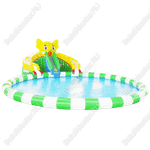 Надувной наземный аквапарк «Морской слон» 19*14*5 м, размер бассейна 14*14*0.8 м
