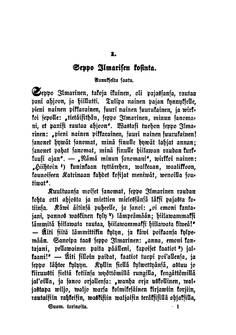 Suomen kansan satuja ja tarinoita | Eero Salmelainen