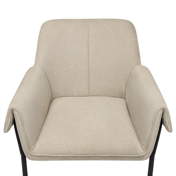 Стул-кресло Luras серо-бежевый шенилл