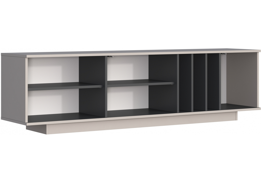 ТВ-тумба Woodville Ильсана кашемир, графит