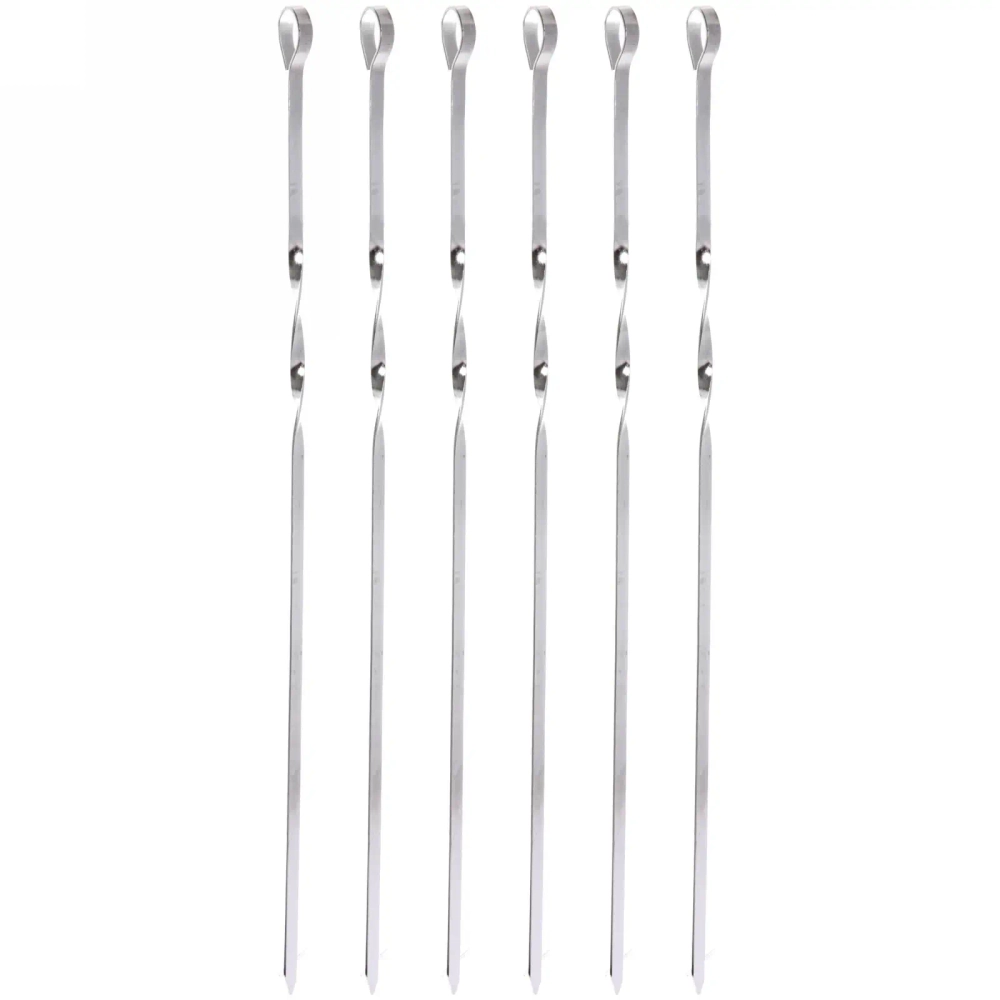 Набор шампуров 6 шт, длина 45 см, ширина 7 мм