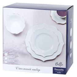 Столовый набор 12пр " " с золотой окантовкой (фарфор) (подарочная упаковка)