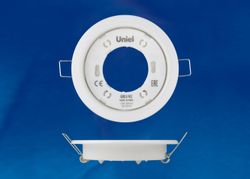 GX53-H2 WHITE 10 PROM Светильник ультратонкий встраиваемый. В составе набора из 10шт. Корпус белый. Картон. TM Uniel.