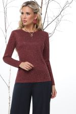 Лонгслив бордовый в рубчик DStrend (Акция)