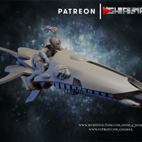 Harlequins Skyweavers Байк Арлекинов №1 миниатюра для dnd, днд, pathfinder, фентези, Настольная игра, НРИ, Варгейм, РПГ