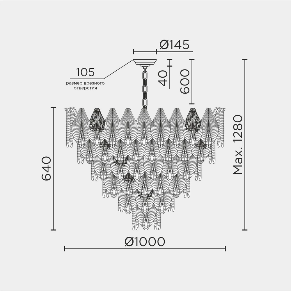 Подвесная люстра Modelux ML.6228.1000 GD
